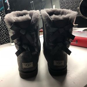 Gray Bailey Bow UGGs